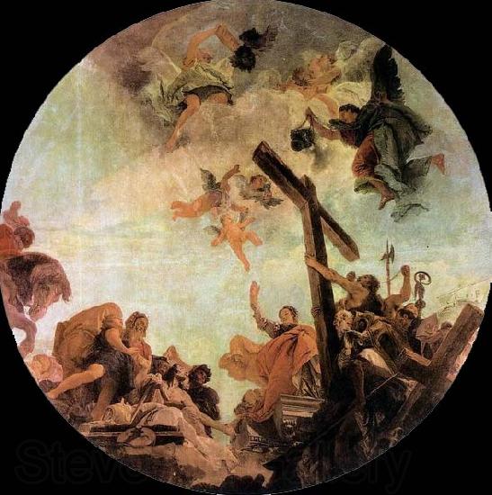 Giovanni Battista Tiepolo Discovery of the True Cross Norge oil painting art